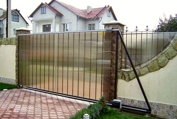 Ворота из поликарбоната, забор
