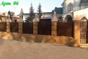 Комбинированный элитный забор